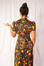 Load image into Gallery viewer, 70s gold and orange maxi dress