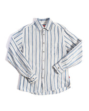 Load image into Gallery viewer, 1990s Esprit Cotton  and Linen Blue and White Stripe Shirt