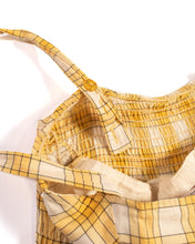 Load image into Gallery viewer, 1950s Catalina Yellow Check Cotton Beach Swim Playsuit with Pleated Skirt