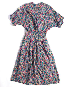 Esprit 1980s Rayon Abstract Pattern Shirt Dress., medium