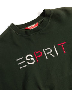 ESPRIT Embroidered Logo Sweatshirt Green Red White