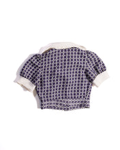 Load image into Gallery viewer, 1970s Purple Plaid Poly Crop Top