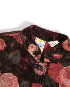 1980s Rose Velvet Quilted Jacket