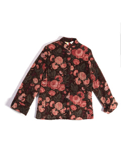 1980s Rose Velvet Quilted Jacket
