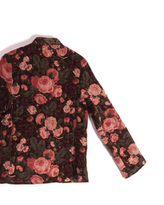 1980s Rose Velvet Quilted Jacket