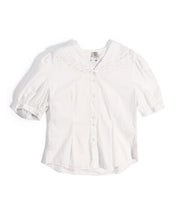 Load image into Gallery viewer, Laura Ashley Cotton Lace Puff Sleeve Blouse