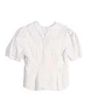 Load image into Gallery viewer, Laura Ashley Cotton Lace Puff Sleeve Blouse