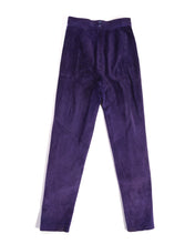 Load image into Gallery viewer, 80s Danier Grape Purple Suede Pants
