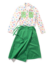 Load image into Gallery viewer, 1970s Special Cropped Rainbow Gingham Print Dot Jacket