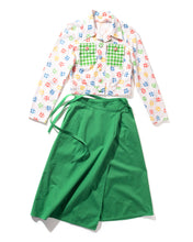 Load image into Gallery viewer, 70s Kelly Green Wrap Skirt with Pockets