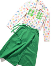 Load image into Gallery viewer, 1970s Special Cropped Rainbow Gingham Print Dot Jacket