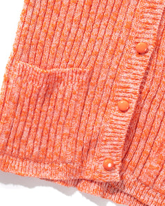 1970s Courrèges Orange Knit Cardigan
