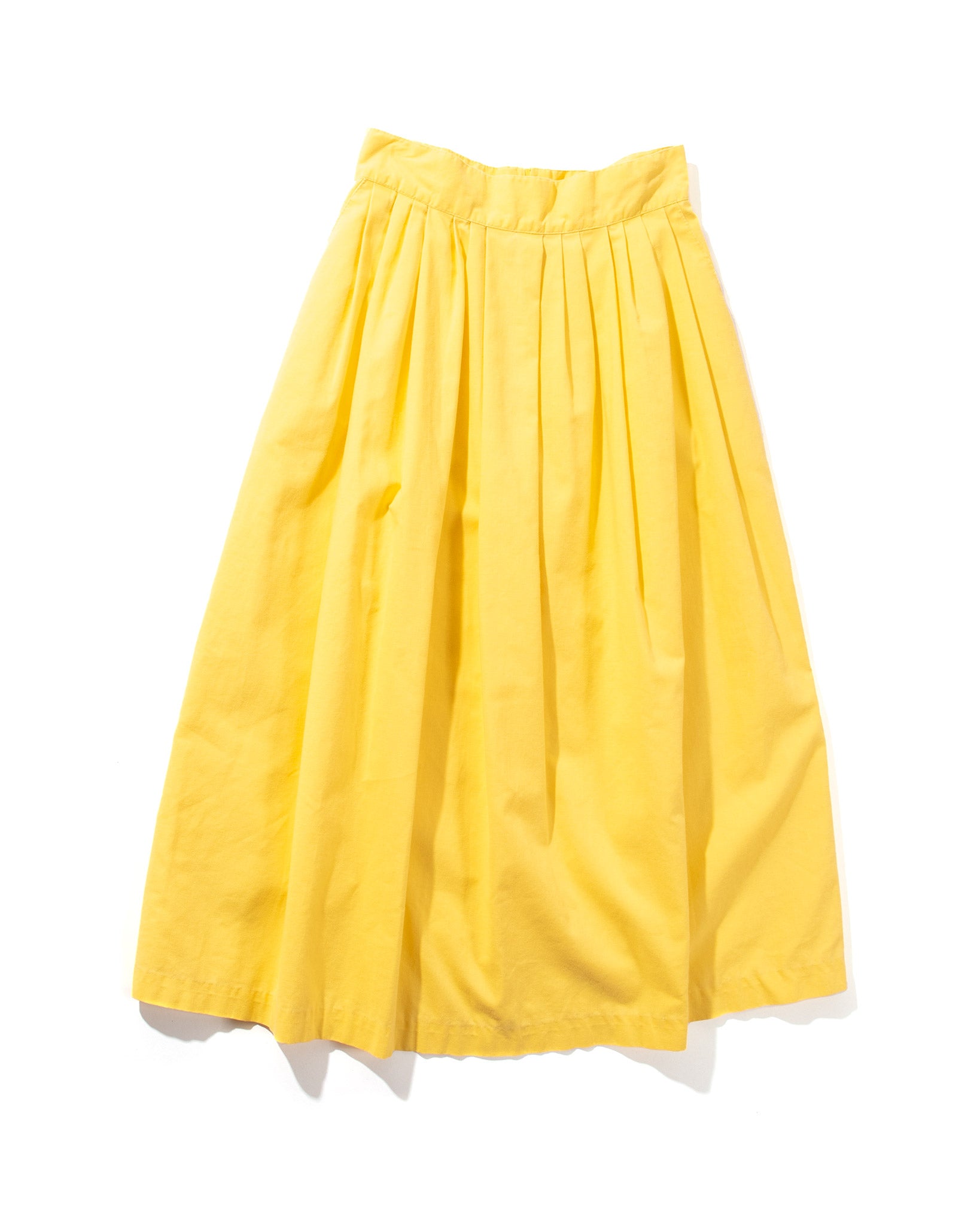 80s Yellow Cotton Skirt nouveaurichevintage