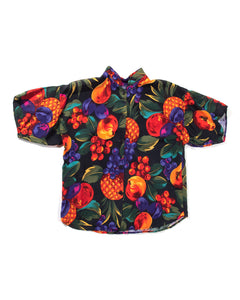 90s Short Sleeve Rayon Fruit Top