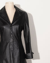 Load image into Gallery viewer, Black Leather Midi jacket