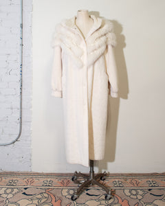 Norma Canada Cream Alpaca and Fox Winter Coat