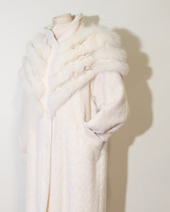 Norma Canada Cream Alpaca and Fox Winter Coat
