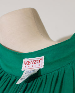 Kenzo 1980s Green dress L_XL
