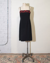 Load image into Gallery viewer, 1990s Plaid Panel Mini Dress with spaghetti straps