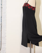 Load image into Gallery viewer, 1990s Plaid Panel Mini Dress with spaghetti straps