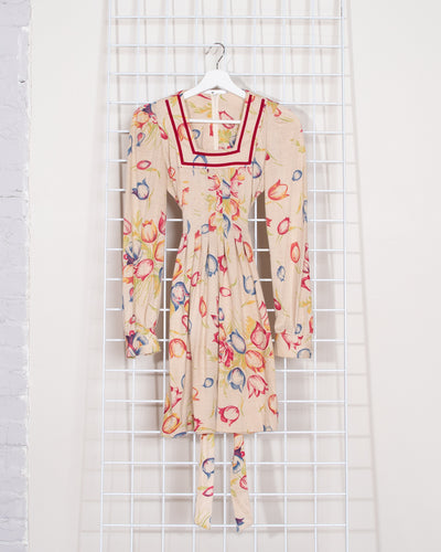 Jody T Of California 70s Flanel Floral Mini Dress