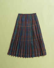 Load image into Gallery viewer, 1980s Long Wool Pleated Skirt - Rainbow Tweed w 28