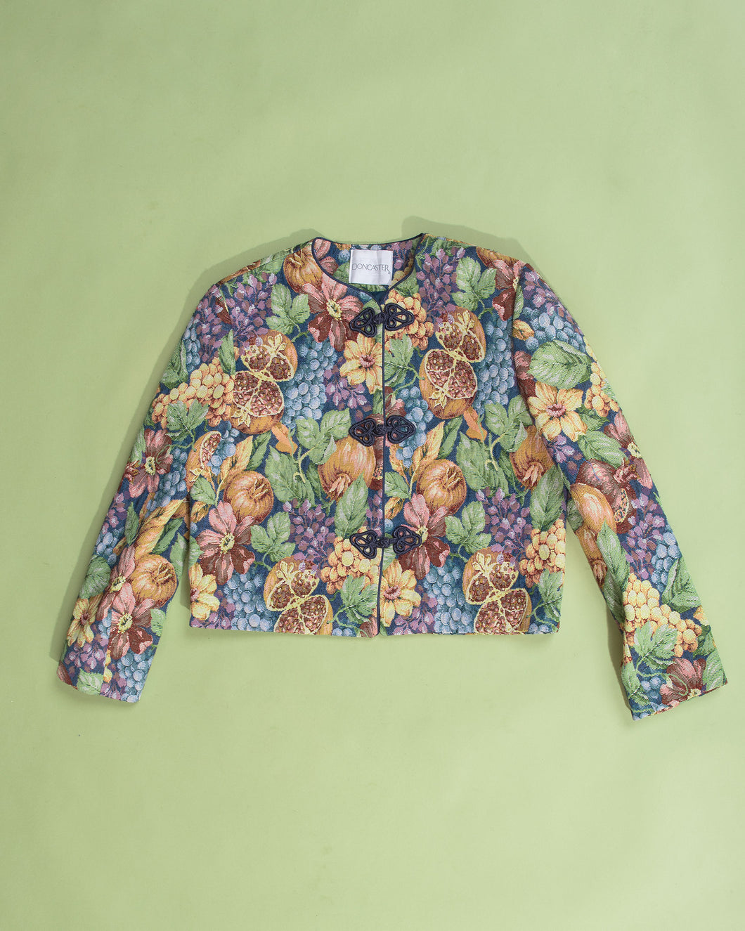 80s Fruit Tapestry Cropped Jacket