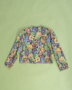 80s Fruit Tapestry Cropped Jacket