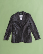 Load image into Gallery viewer, 90s Black Leather Blazer- Lauren