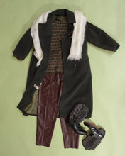 Load image into Gallery viewer, Green Alpaca Wool Winter Coat