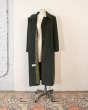Load image into Gallery viewer, Green Alpaca Wool Winter Coat