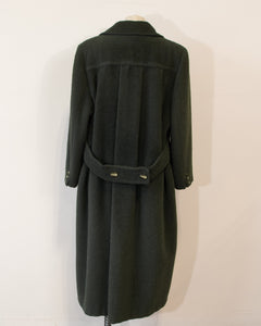 Green Alpaca Wool Winter Coat