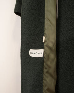 Green Alpaca Wool Winter Coat