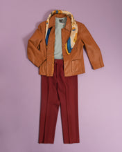 Load image into Gallery viewer, 1990s Caramel Leather Cropped Boxy Jacket