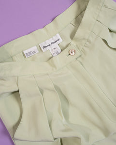 Pastel Sage Green Silk Pants w 28/29