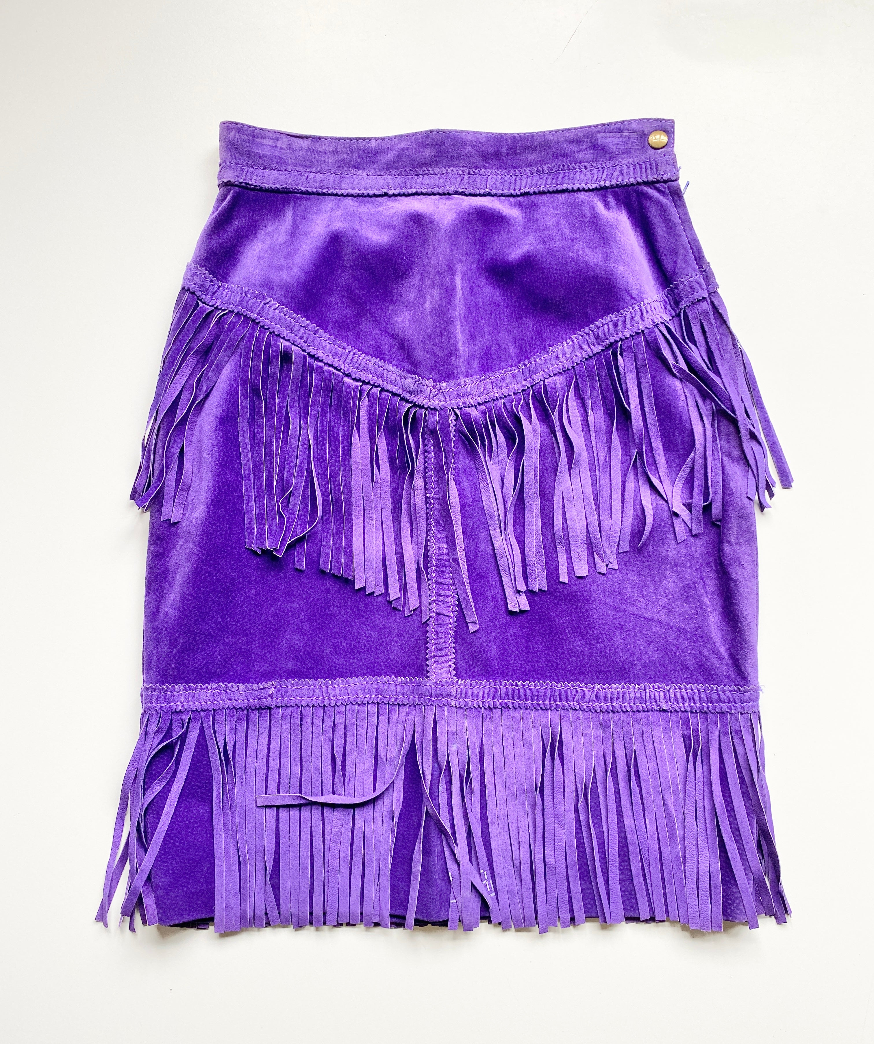 Fringe skirt outlet purple