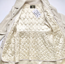 Load image into Gallery viewer, White Leather Trench with Diamond Buttons- sale