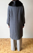 Load image into Gallery viewer, 1960s Sculpted Wool  Jacket with Fur Trim