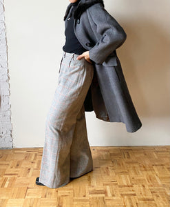 1960s Sculpted Wool  Jacket with Fur Trim