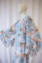 Load image into Gallery viewer, Angel Wing sleeve 70s maxidress with Kite -flying Motif