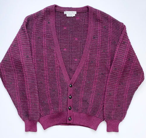 Purple D!or Wool Cardigan
