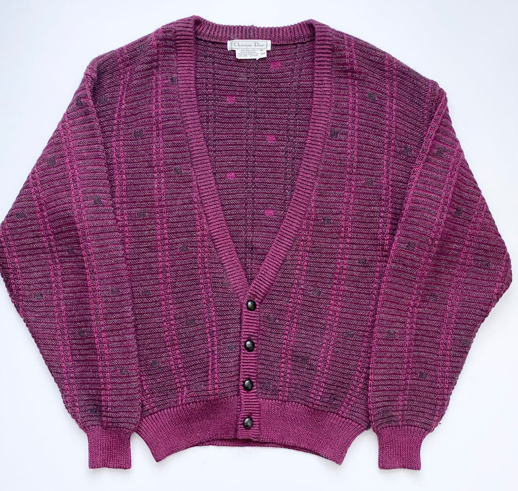 Purple D!or Wool Cardigan