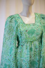 Load image into Gallery viewer, Green 70s angel sleeve maxi by Pat McDonagh