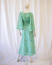 Load image into Gallery viewer, Green 70s angel sleeve maxi by Pat McDonagh