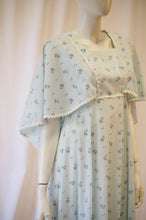 Load image into Gallery viewer, sale 70s angellic  floral maxi dress with capelet