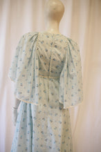 Load image into Gallery viewer, sale 70s angellic  floral maxi dress with capelet