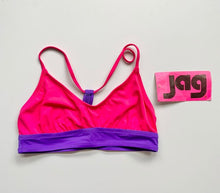 Load image into Gallery viewer, Neon Pink and Purple Sports Bra/ bikini top