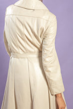 Load image into Gallery viewer, White Leather Trench with Diamond Buttons- sale