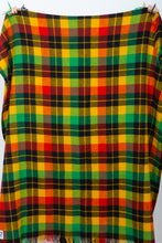 Load image into Gallery viewer, Red, Green, and Yellow Mid-Century Wool Plaid Blanket