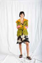 Load image into Gallery viewer, Tangerine and Lime Green Shearling Jacket